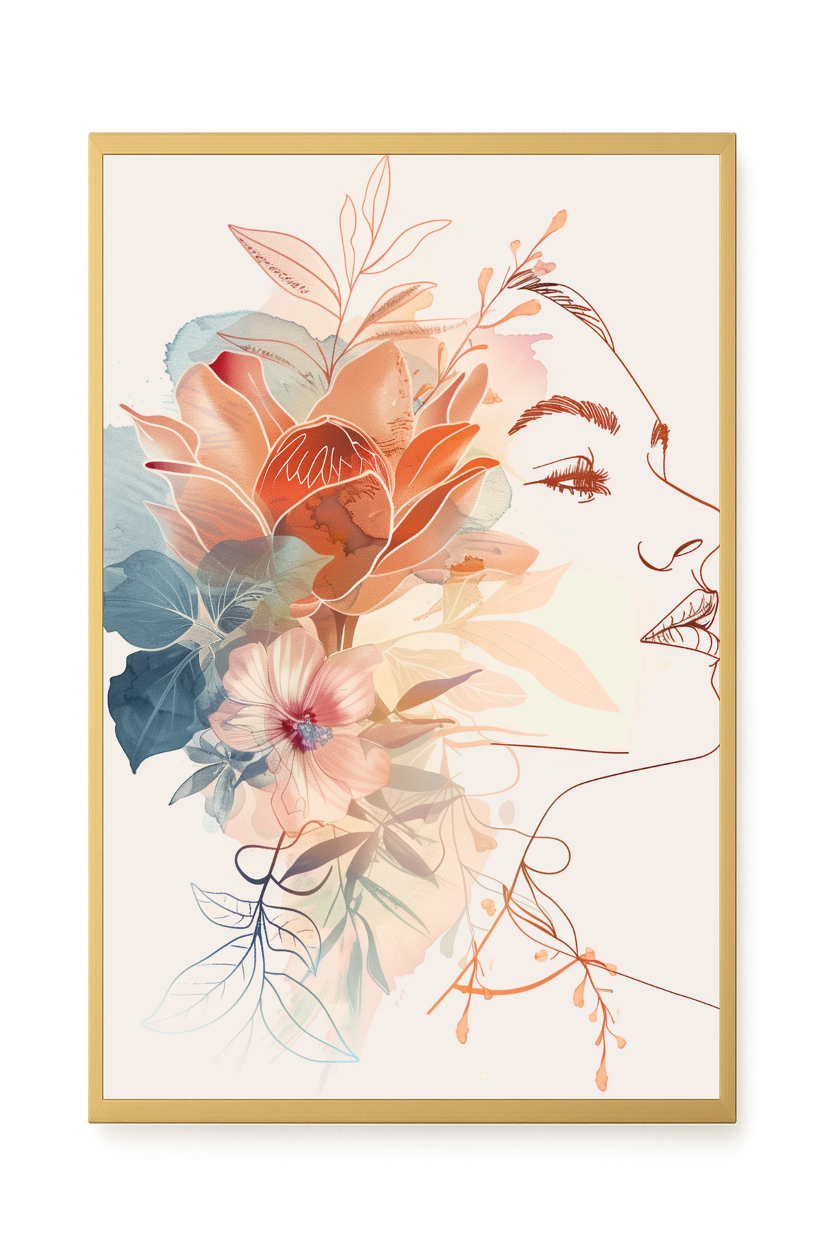 Line Profile Canvas Wall Art