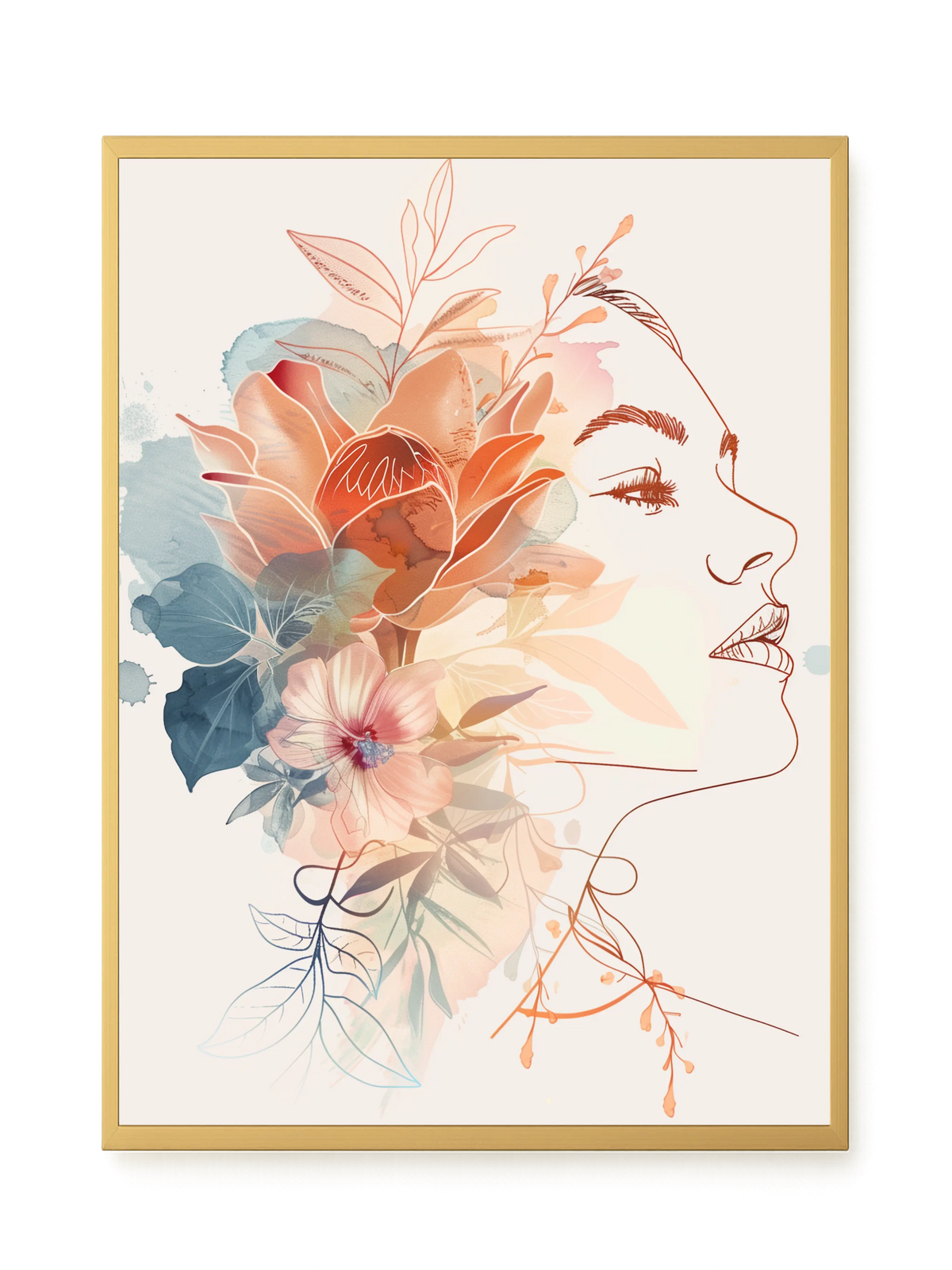 Line Profile Canvas Wall Art