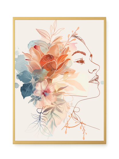 Line Profile Canvas Wall Art