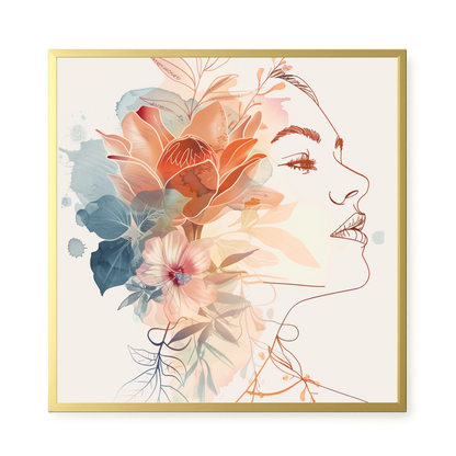 Line Profile Canvas Wall Art