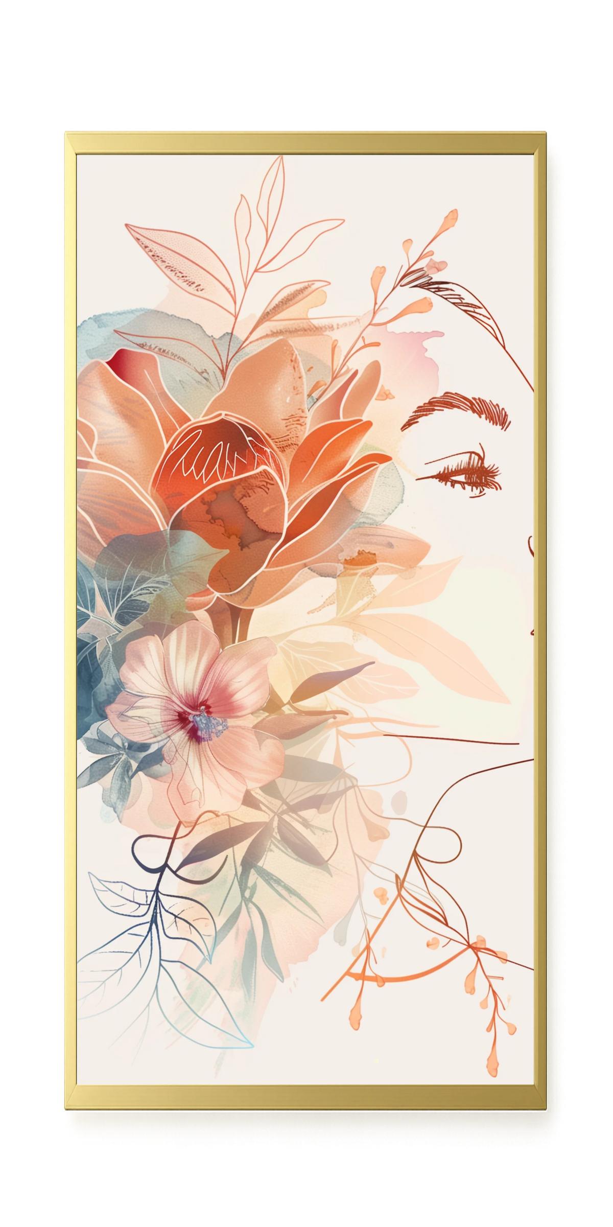 Line Profile Canvas Wall Art