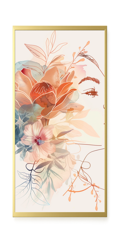 Line Profile Canvas Wall Art