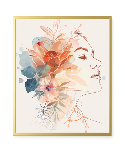 Line Profile Canvas Wall Art