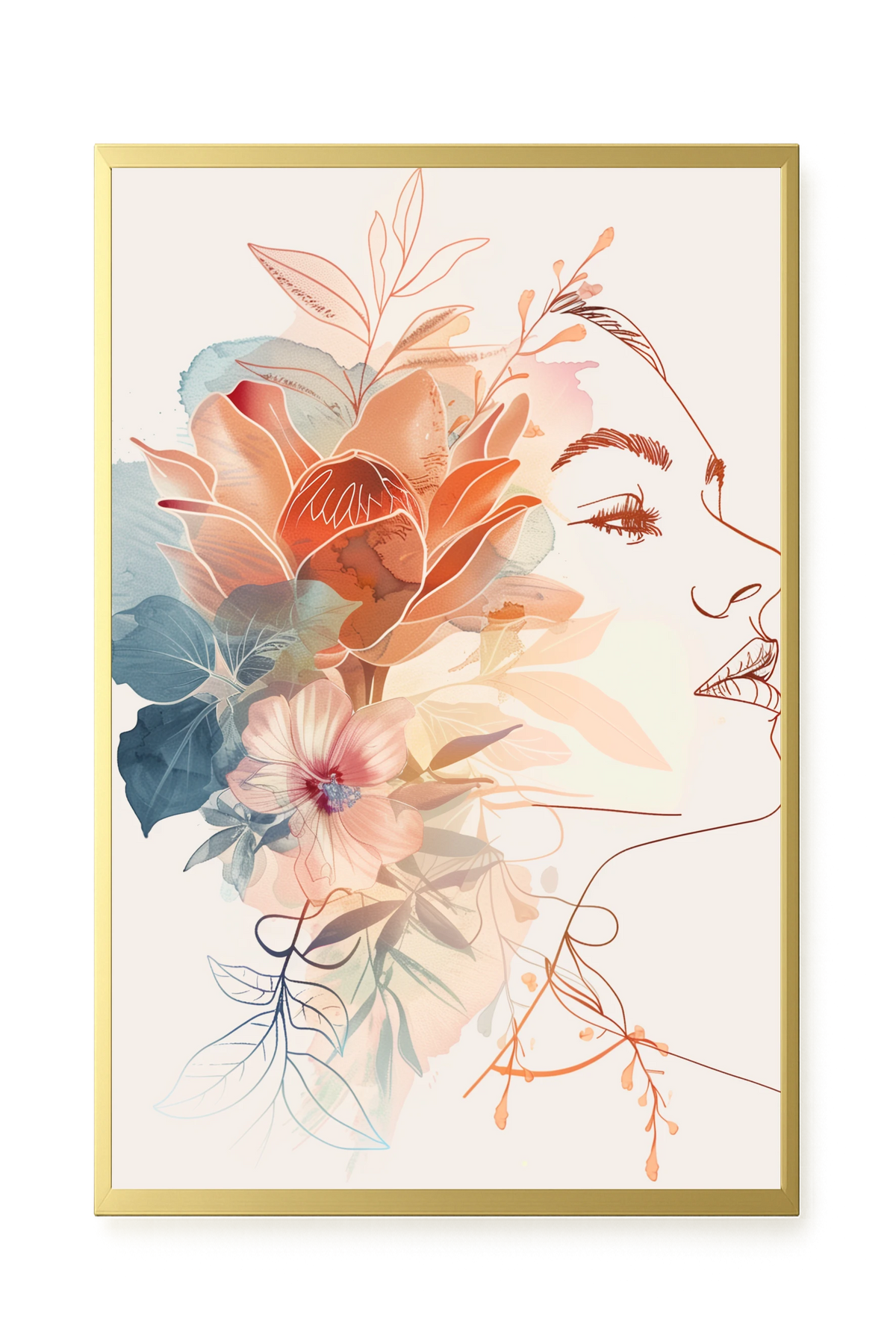 Line Profile Canvas Wall Art