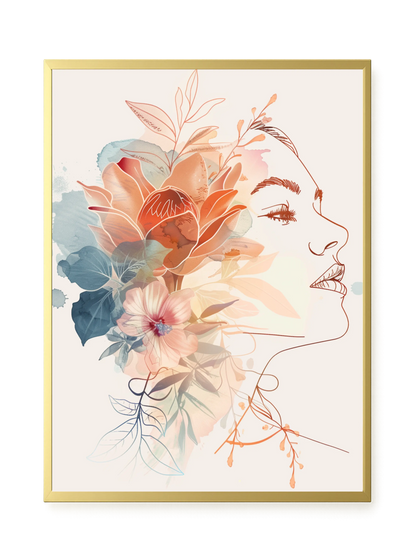 Line Profile Canvas Wall Art