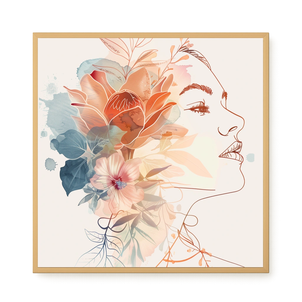 Line Profile Canvas Wall Art