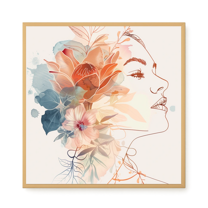 Line Profile Canvas Wall Art