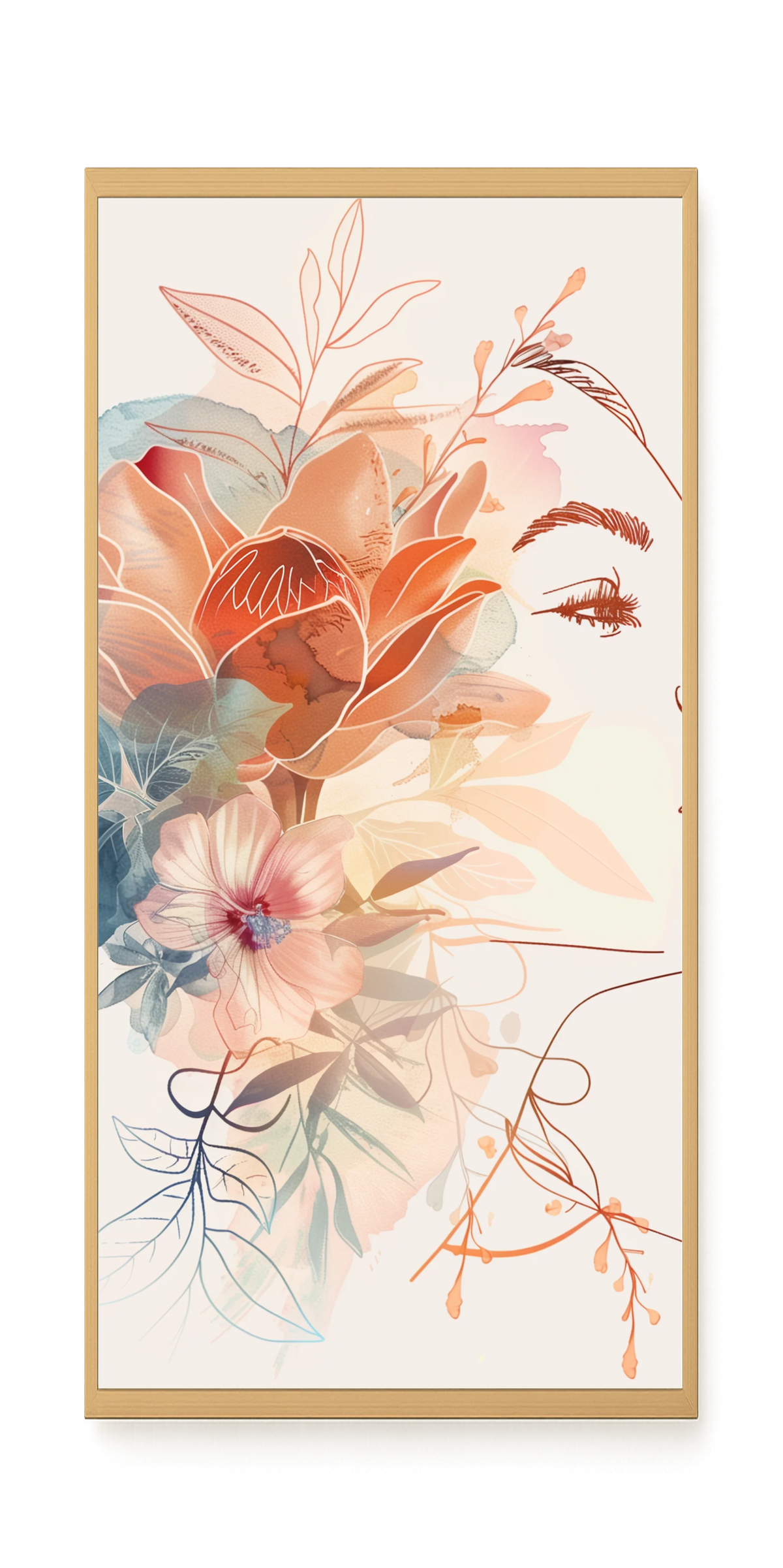 Line Profile Canvas Wall Art