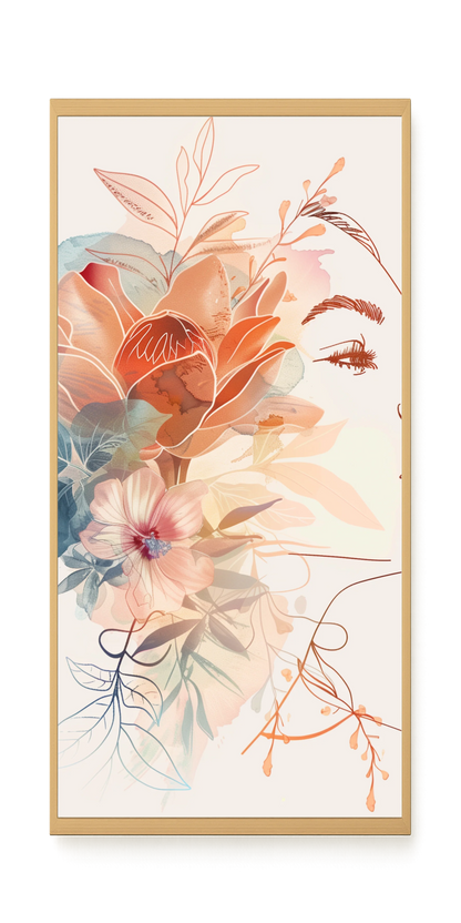 Line Profile Canvas Wall Art