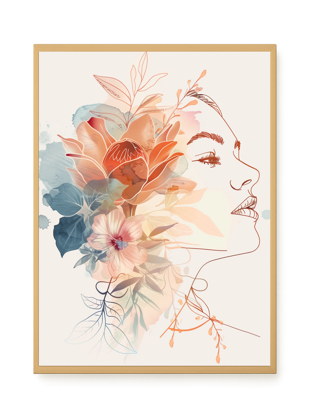 Line Profile Canvas Wall Art
