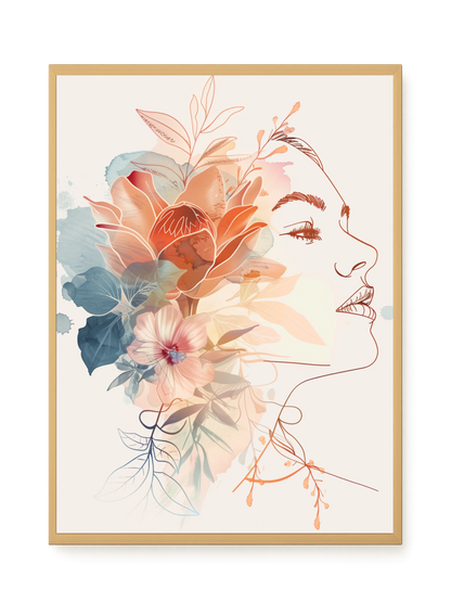 Line Profile Canvas Wall Art