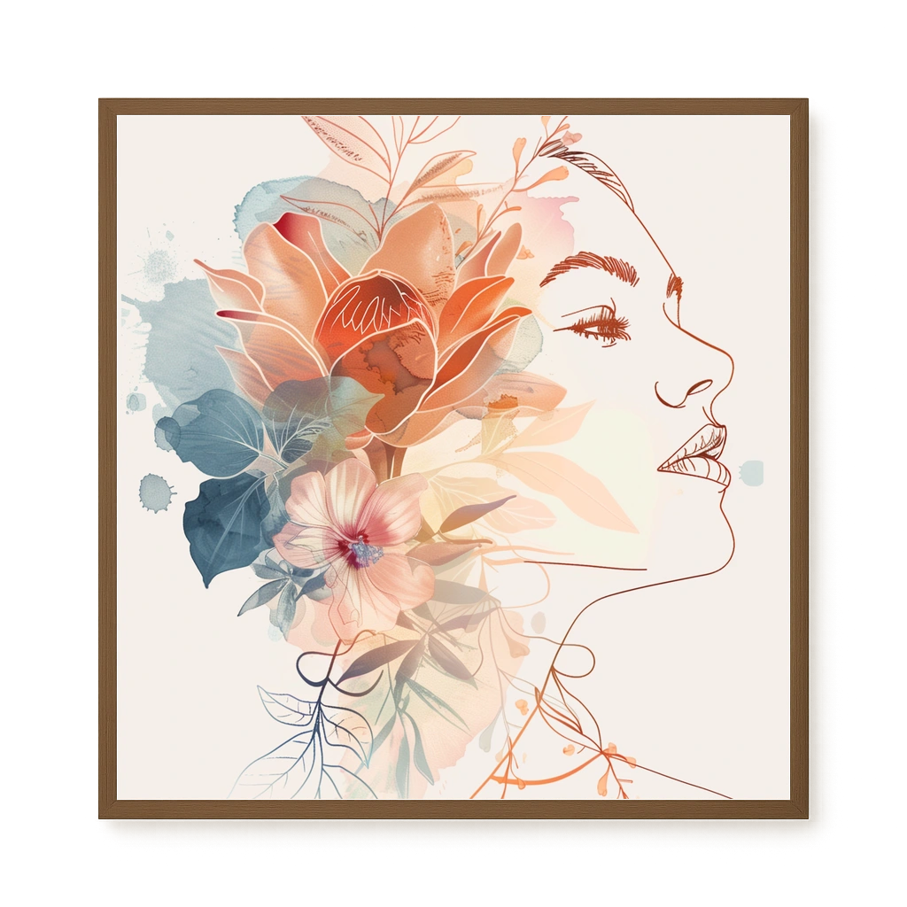 Line Profile Canvas Wall Art
