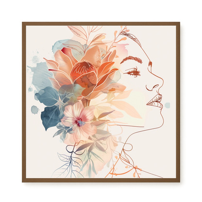 Line Profile Canvas Wall Art