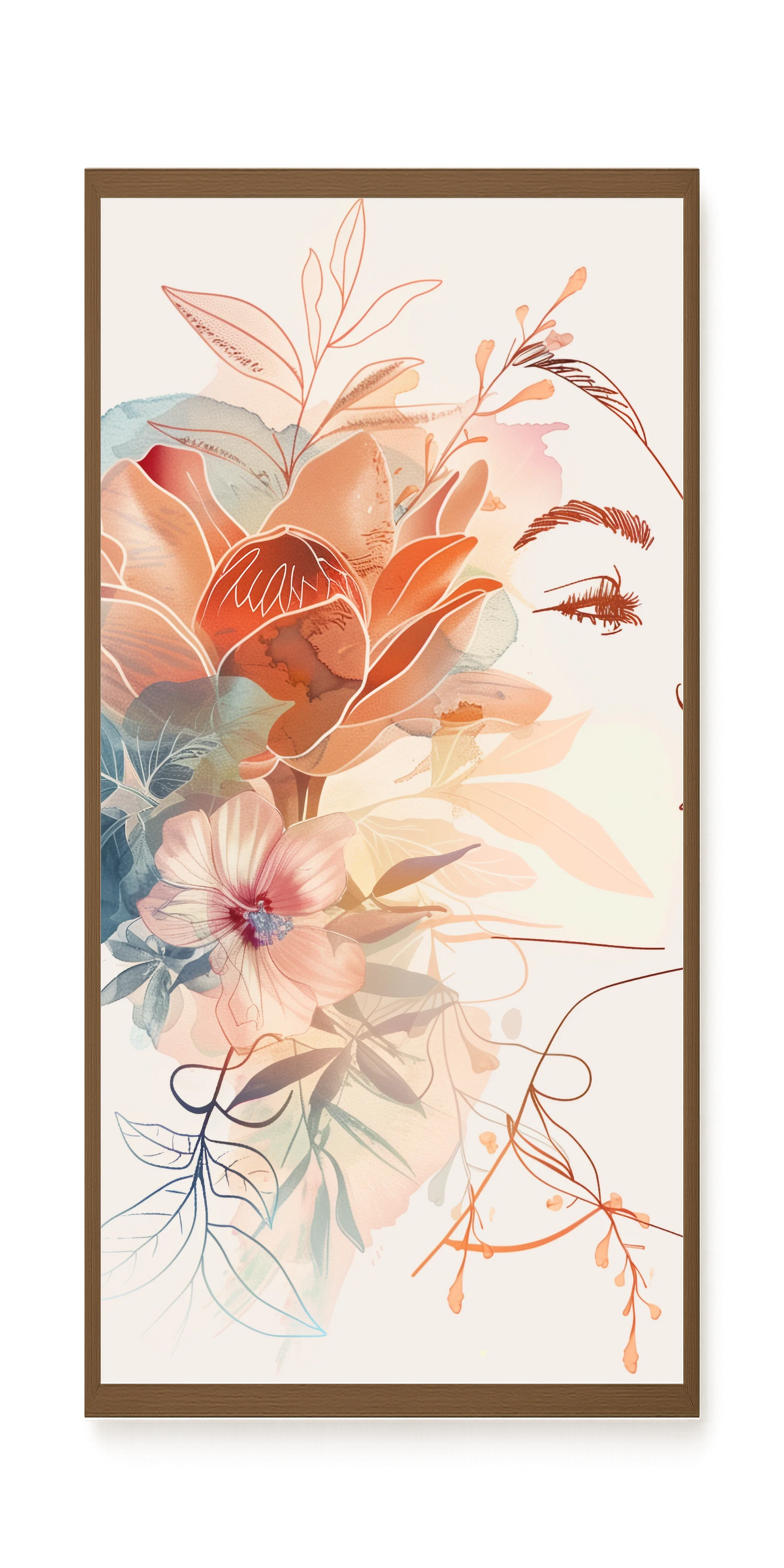 Line Profile Canvas Wall Art