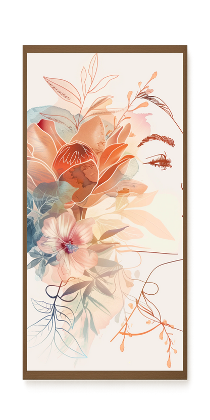 Line Profile Canvas Wall Art