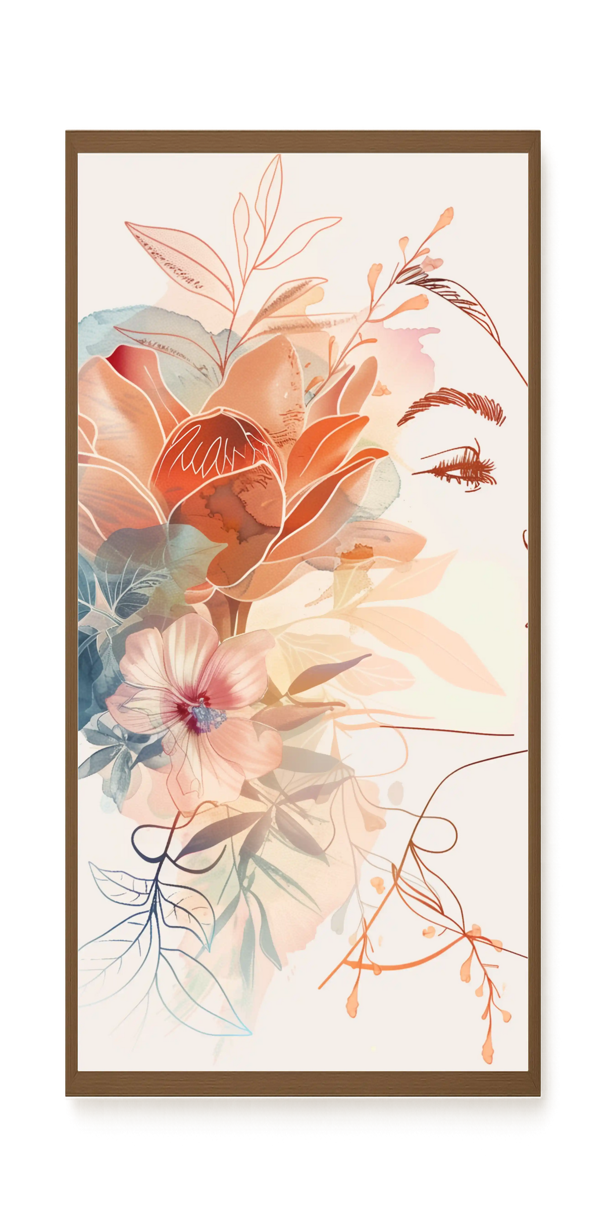 Line Profile Canvas Wall Art