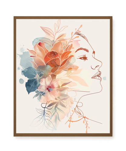 Line Profile Canvas Wall Art
