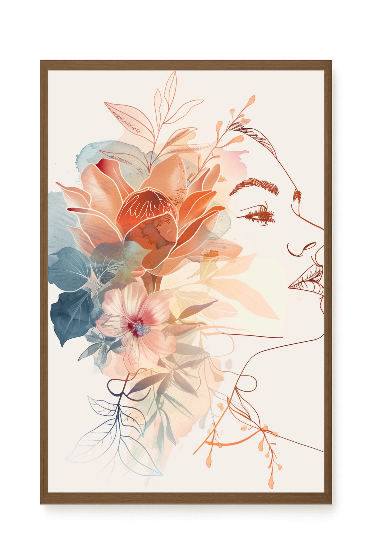 Line Profile Canvas Wall Art