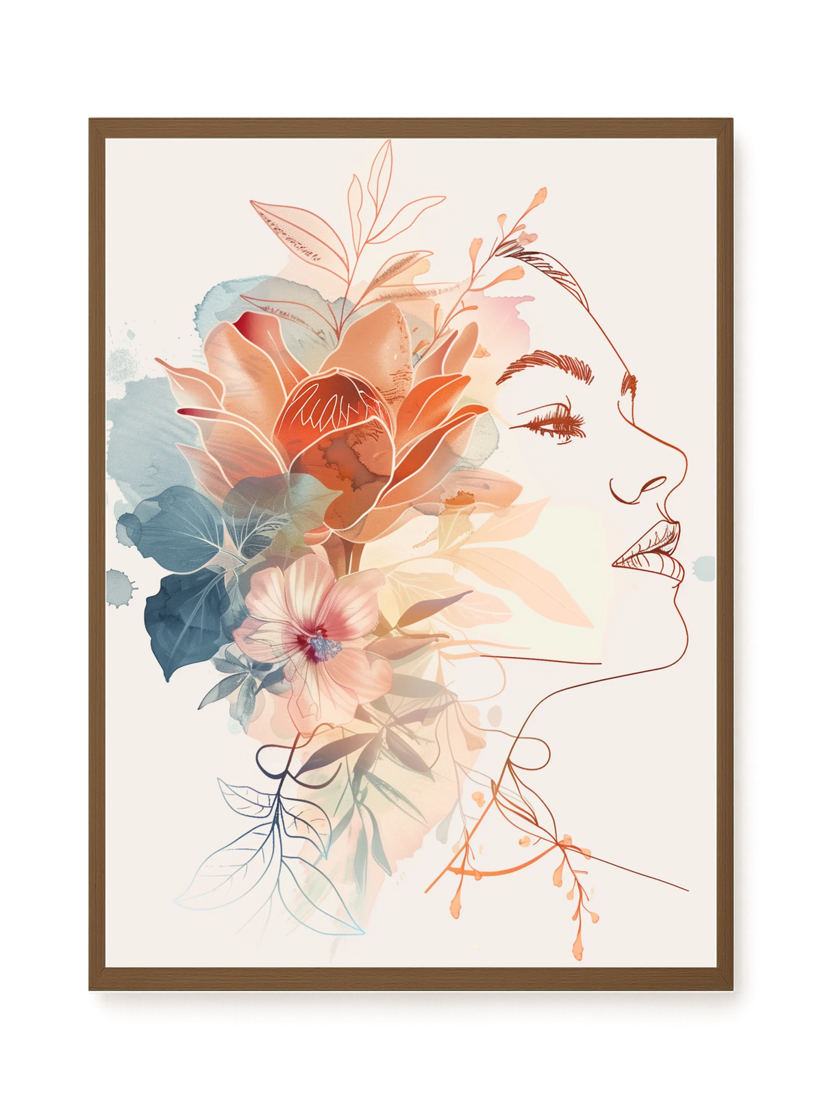 Line Profile Canvas Wall Art