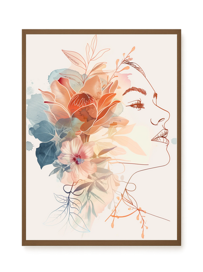 Line Profile Canvas Wall Art