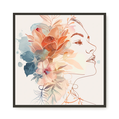 Line Profile Canvas Wall Art