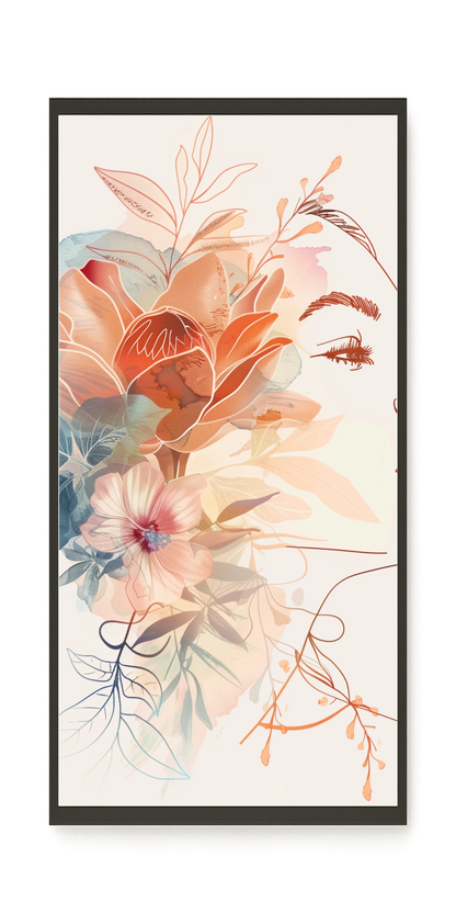 Line Profile Canvas Wall Art