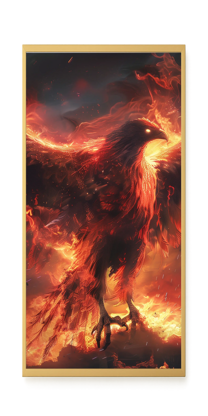 Fire Phoenix Canvas Wall Art