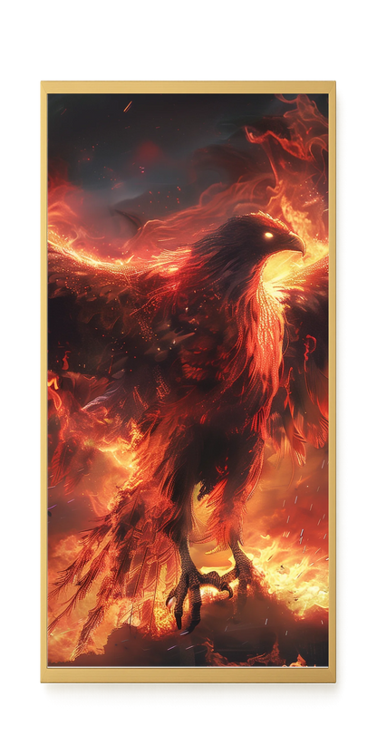 Fire Phoenix Canvas Wall Art