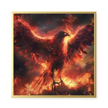 Fire Phoenix Canvas Wall Art