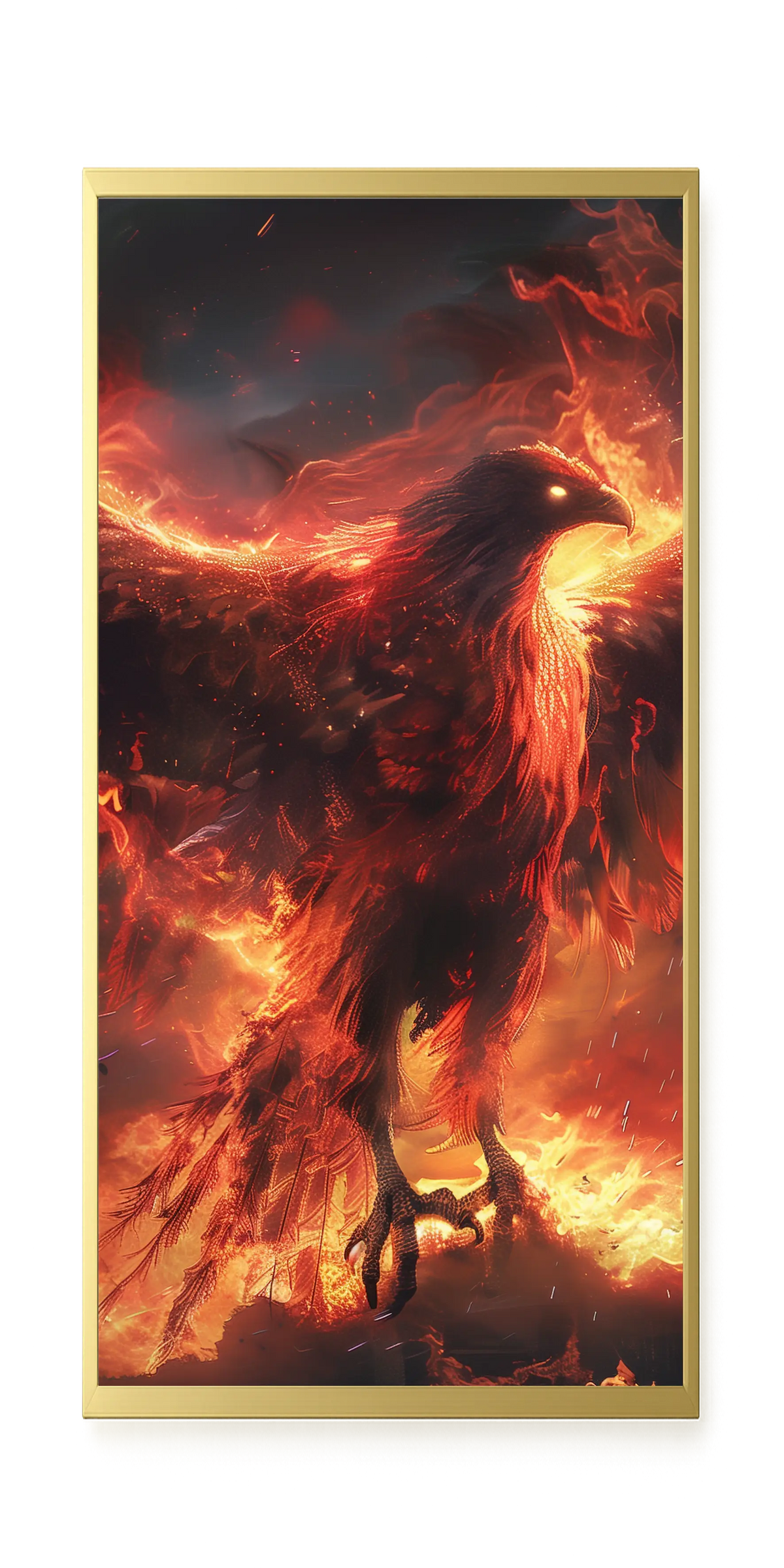 Fire Phoenix Canvas Wall Art