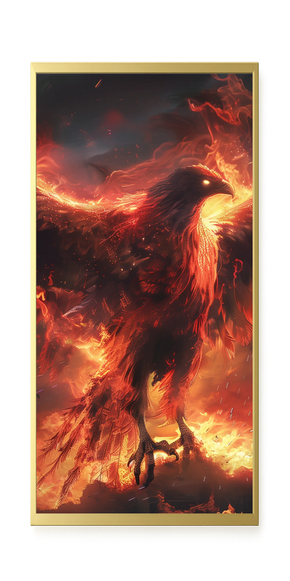 Fire Phoenix Canvas Wall Art