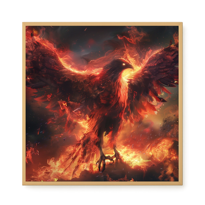 Fire Phoenix Canvas Wall Art