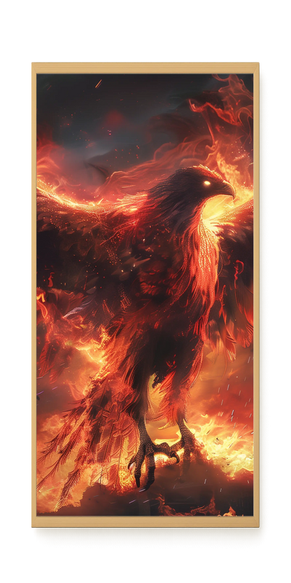 Fire Phoenix Canvas Wall Art