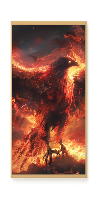 Fire Phoenix Canvas Wall Art
