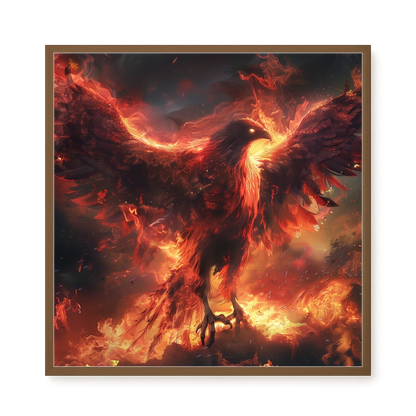 Fire Phoenix Canvas Wall Art
