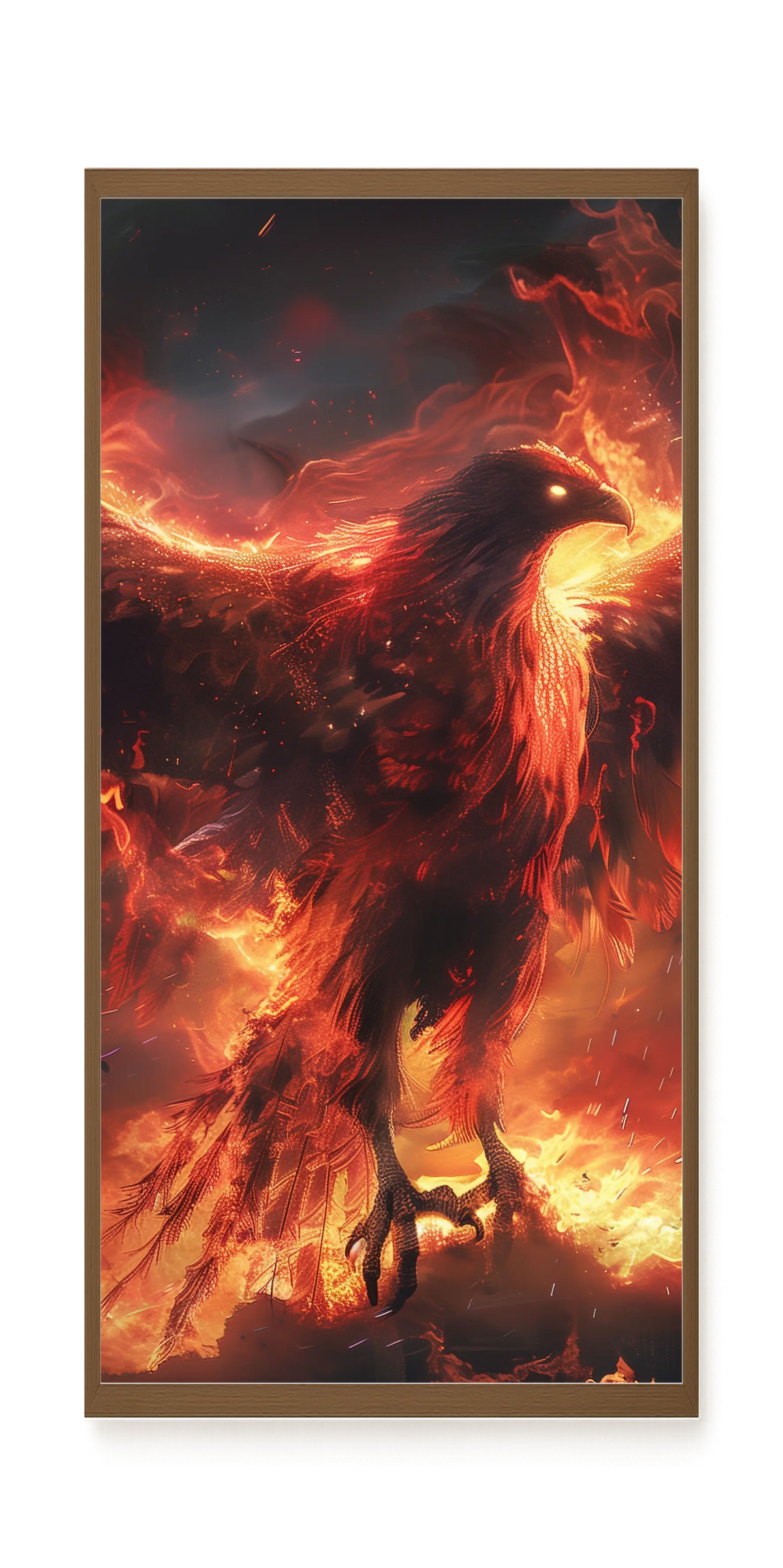 Fire Phoenix Canvas Wall Art