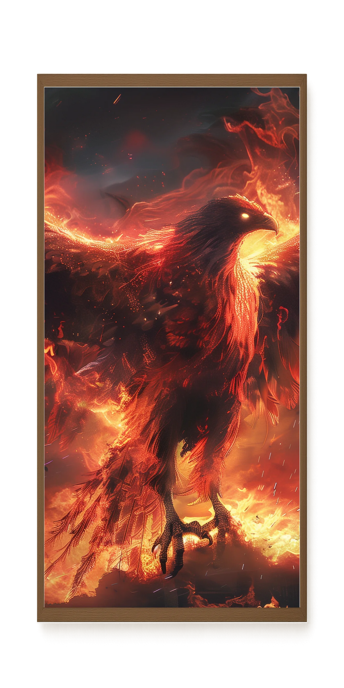 Fire Phoenix Canvas Wall Art