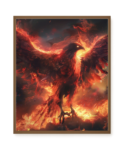 Fire Phoenix Canvas Wall Art