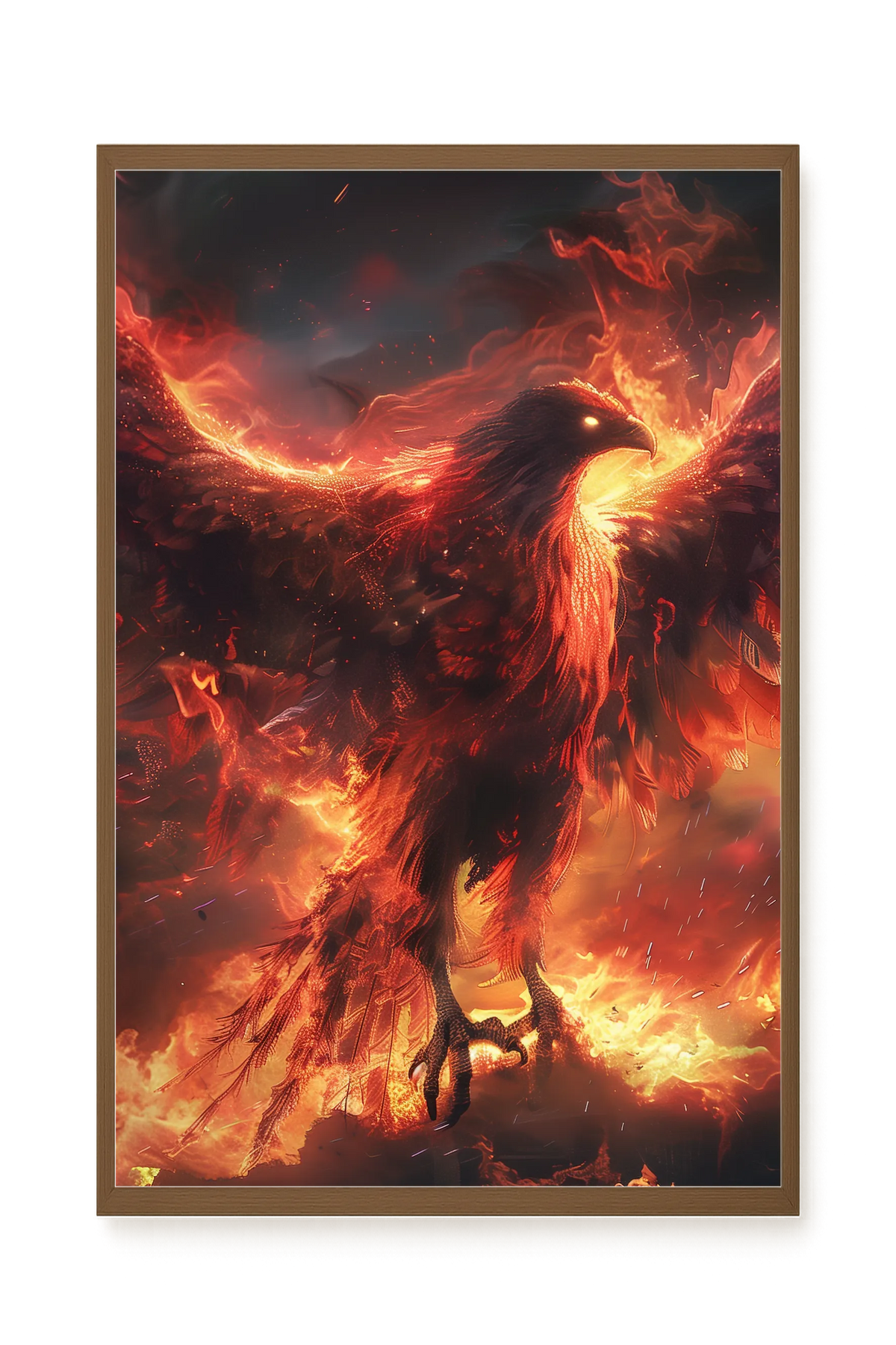 Fire Phoenix Canvas Wall Art