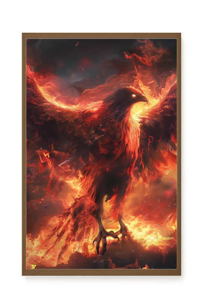 Fire Phoenix Canvas Wall Art