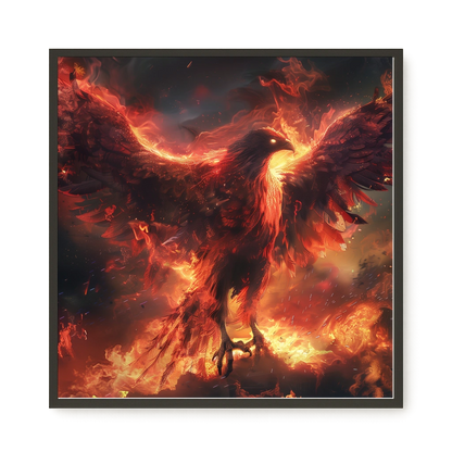 Fire Phoenix Canvas Wall Art