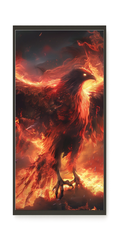 Fire Phoenix Canvas Wall Art