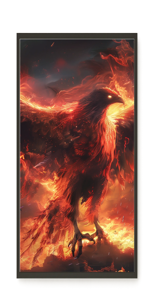 Fire Phoenix Canvas Wall Art