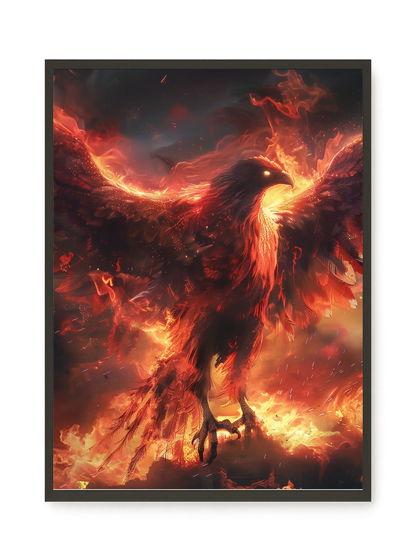 Fire Phoenix Canvas Wall Art