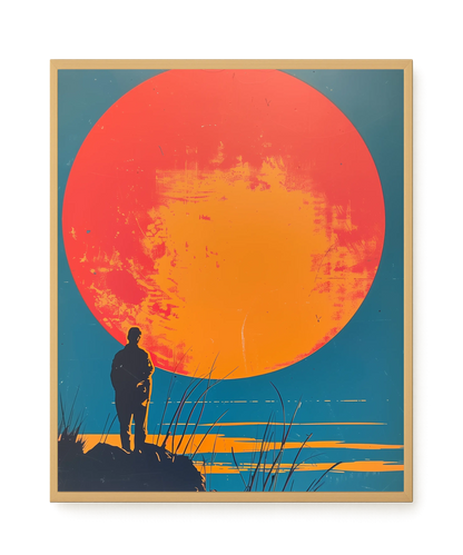 Sunset Solitude Canvas Wall Art