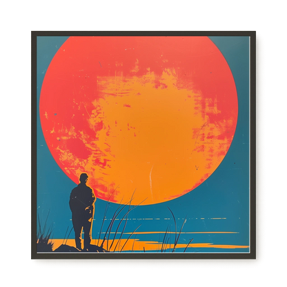 Sunset Solitude Canvas Wall Art