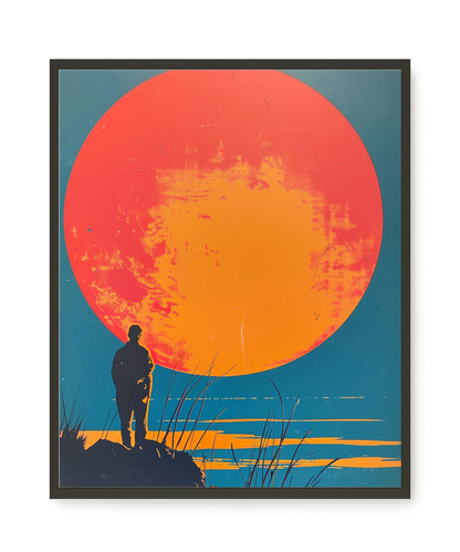Sunset Solitude Canvas Wall Art