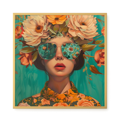Floral Portrait Canvas Wall Art