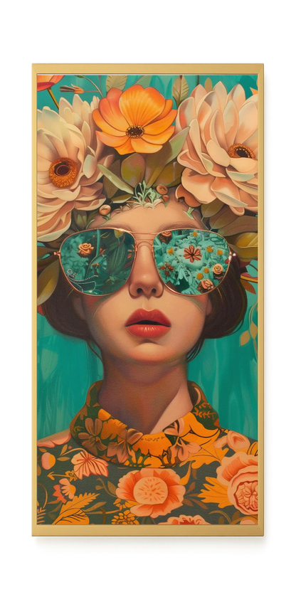 Floral Portrait Canvas Wall Art
