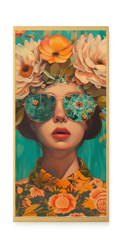 Floral Portrait Canvas Wall Art